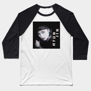 SK Hyunjin Dark Glitch Effect Baseball T-Shirt